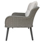 Sealey Dellonda Buxton Rattan Wicker Outdoor Lounge 2-Seater Sofa with Cushion, Grey DG80
