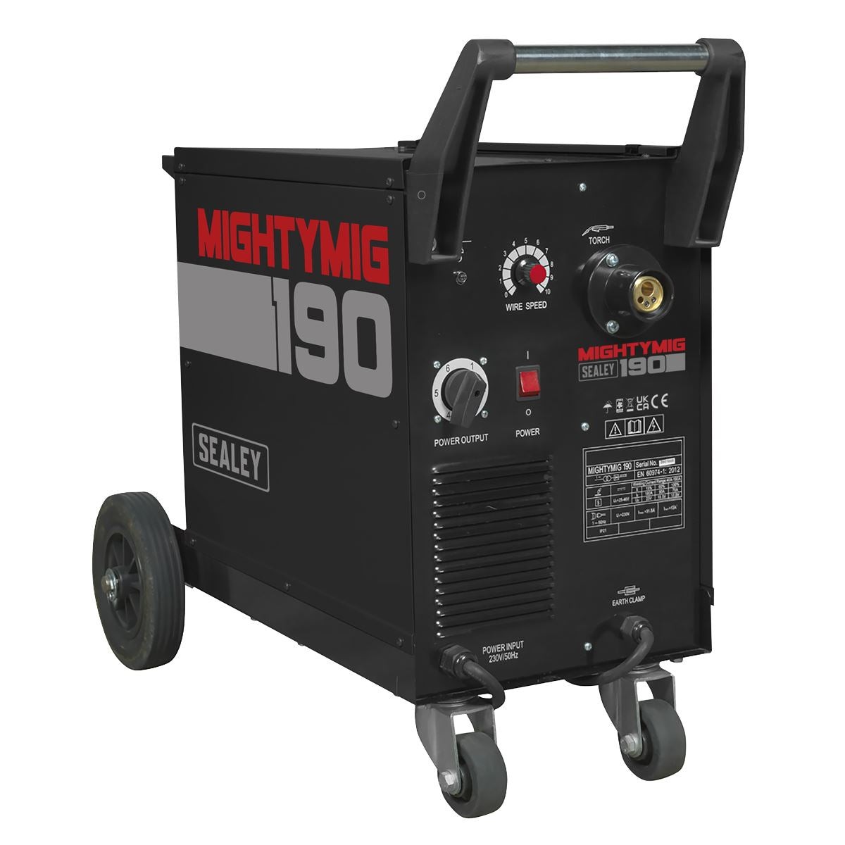Sealey Professional Gas/No-Gas MIG Welder 190A with Euro Torch MIGHTYMIG190