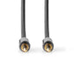 Nedis 1m Stereo Audio Cable 3.5mm Male to 3.5mm Male Gun Metal Grey Braided - CATB22000GY10