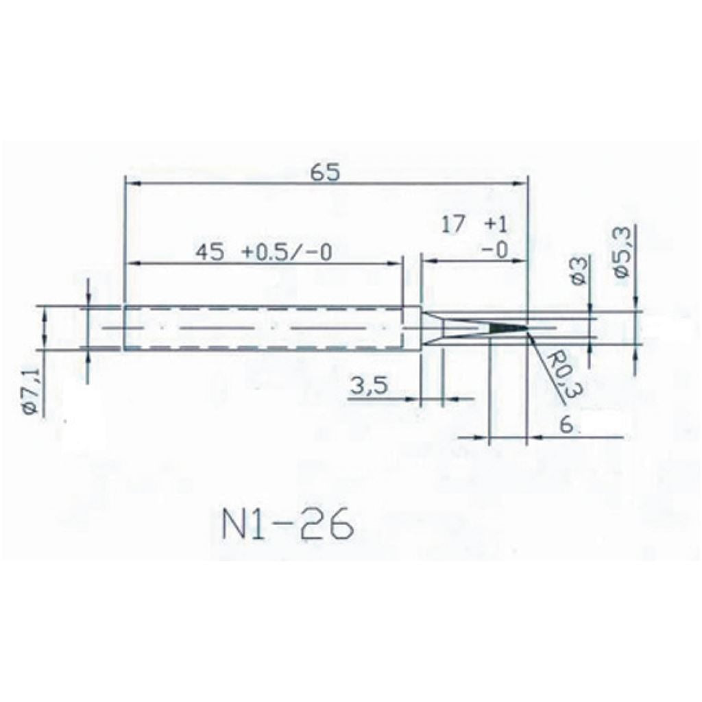 HQ Replacement tip for HQ-SOLDER ¸ 0.3mm - SOTI2