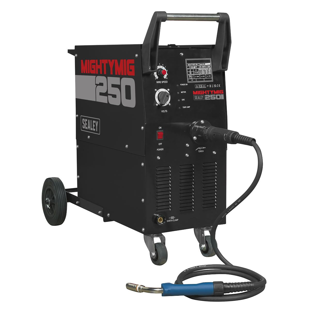 Sealey Professional Gas/No-Gas MIG Welder 250Amp with Euro Torch MIGHTYMIG250