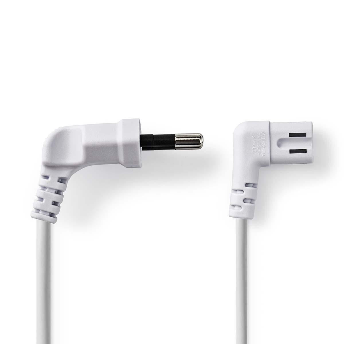 Nedis Power Cable Euro Plug to IEC-320-C7 2m White PCGP11055WT20