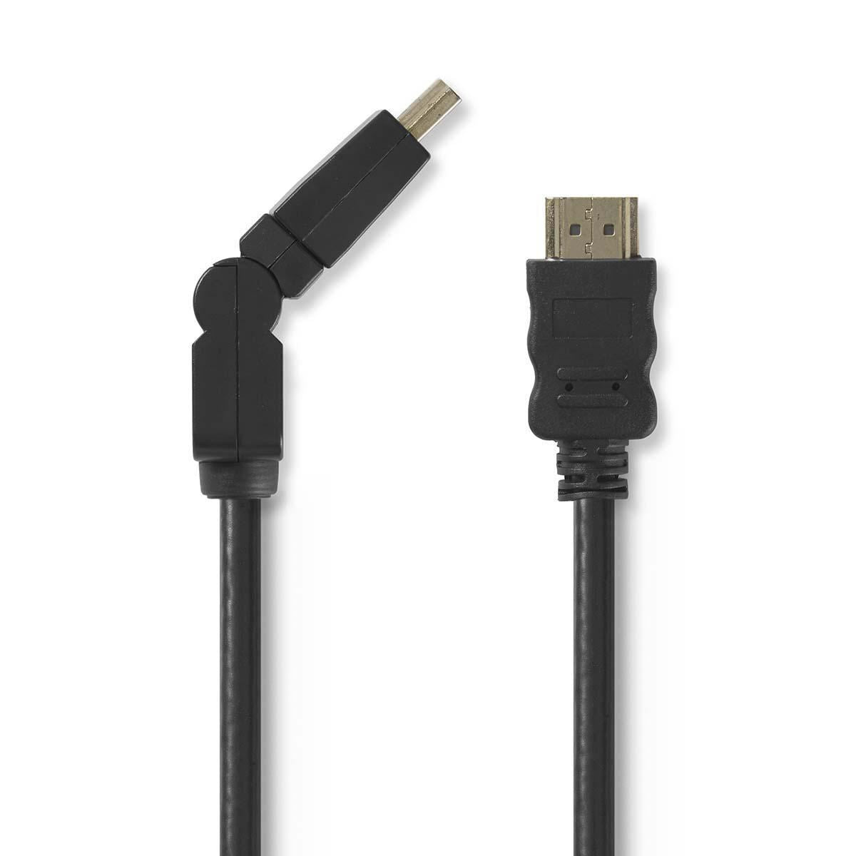 Nedis High Speed HDMI Cable to HDMI Connector Rotatable 1.5m Black