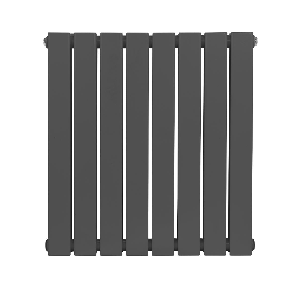 Baridi Horizontal Radiator Contemporary Double Flat Panel Design 600 x 560mm � Anthracite DH339