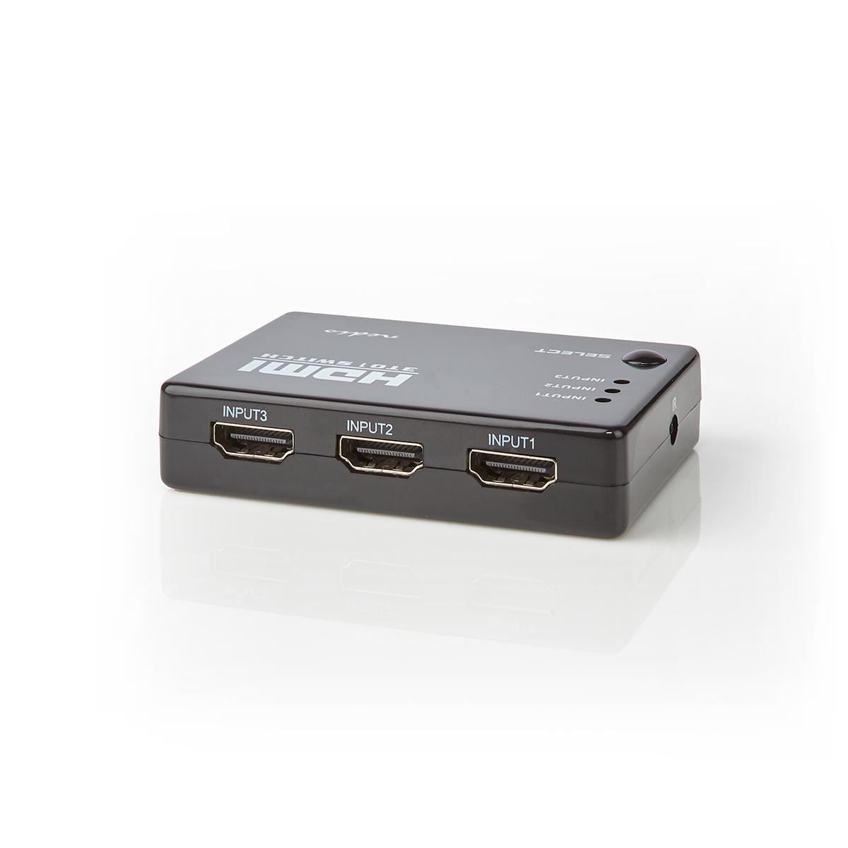 Nedis HDMI Switch 3-Port 4x HDMI Output 1x HDMI Output 1080p 3.4 Gbps Black - VSWI3453BK