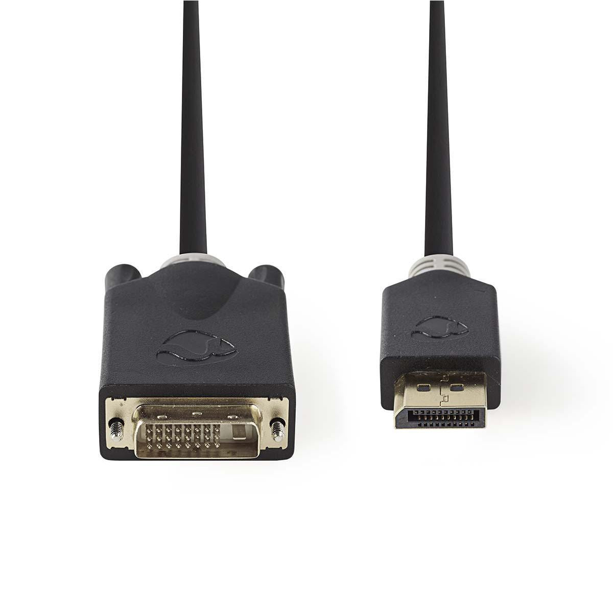Nedis DisplayPort to DVI Cable DisplayPort Male to DVI-D 24+1-Pin Male 2m Anthracite