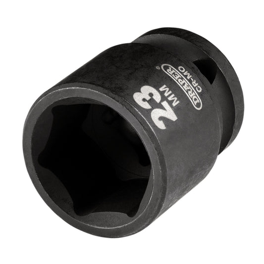 Draper HI-TORQ Metric Impact Socket, 1/2" Sq. Dr., 23mm