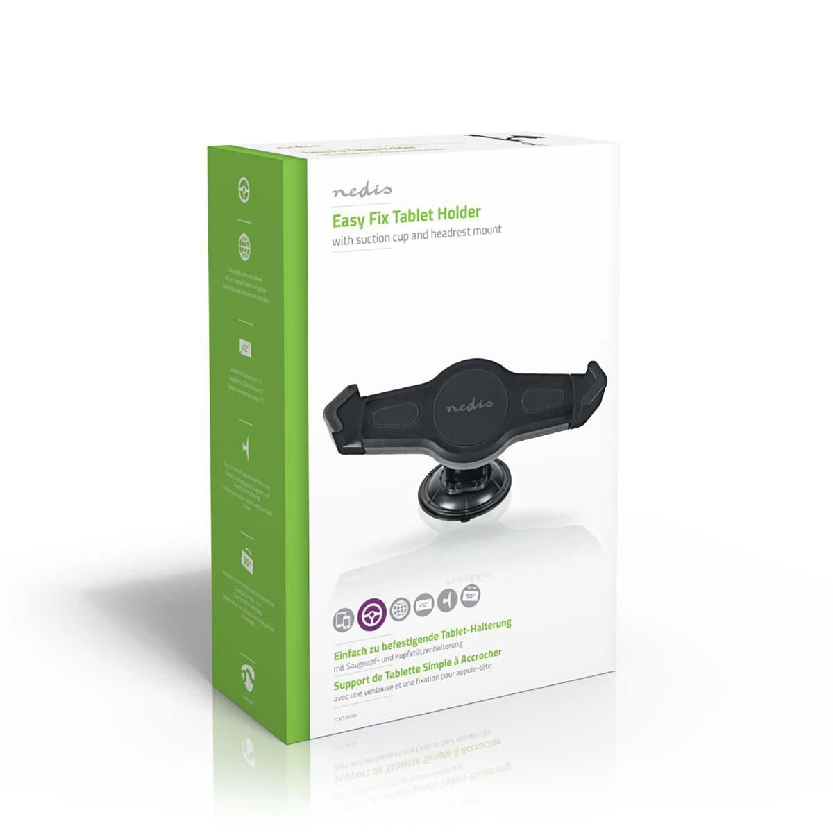 Nedis Tablet Car Mount up to 12" Window & Headrest TCMT300BK