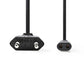 Nedis Power Cable Euro Plug to IEC-320-C1 2m Black PCGP11062BK20