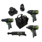 Sealey SV108 Series 4 x 10.8V Cordless Combo Kit - 2 Batteries CP108VCOMBO2