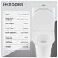 Baridi Close-Coupled Toilet Soft Close Seat, Dual Flush Cistern & Rimless Flush