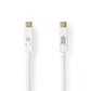 Nedis USB 3.1 Cable (Gen2) USB-C Male to USB-C Male 1m White - CCGW64750WT10
