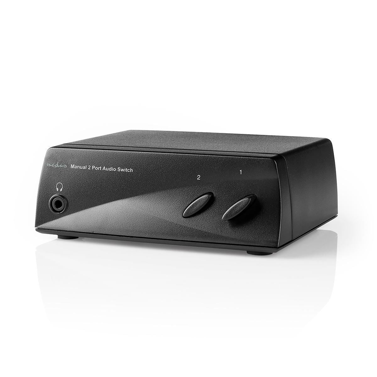 Analogue Audio Switch 2x RCA Stereo Input 1x RCA Stereo Output +Headphone Output