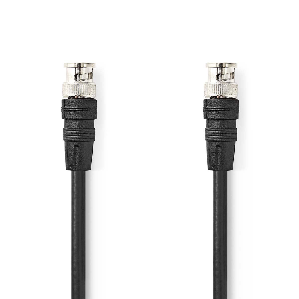 Nedis BNC Video Cable BNC Male BNC Male Nickel Plated 75 Ohm 5m Round PVC Black