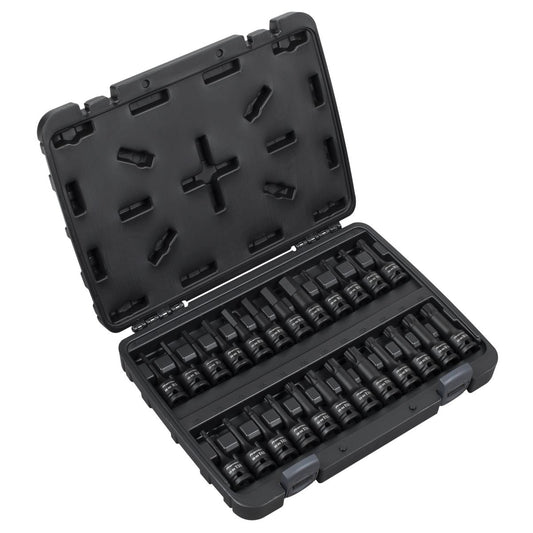Sealey Premier Impact Socket Bit Set 1/2"Sq Drive 24pc Hex/TRX-Star*/Spline AK56000