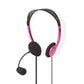 Nedis PC Headset On-Ear 2x 3.5mm Connectors 2m Pink CHST100PK