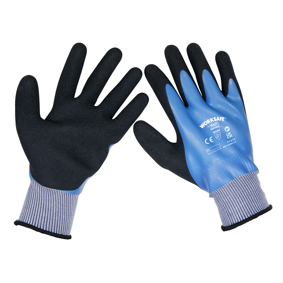 Worksafe Waterproof Latex Gloves - (X-Large) - Box of 120 Pairs SSP49XL/B120