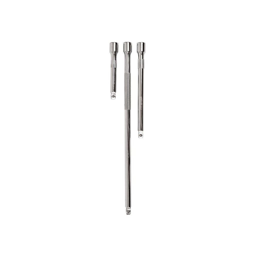 Steel 3 Piece 1/2" Drive Wobble Extension Bar Set 150mm 250mm 450mm Mechanics - I4227