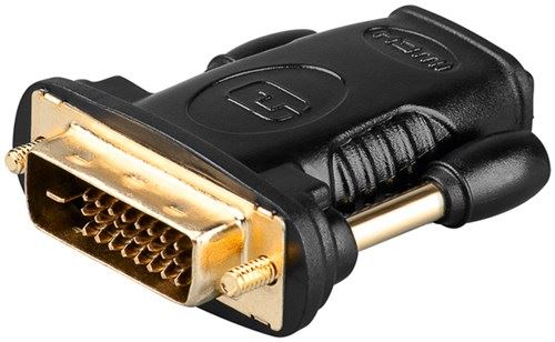 HDMI/DVI-D adaptor gold-plated female Type A to DVI-D male Dual-Link (24+1 pin)