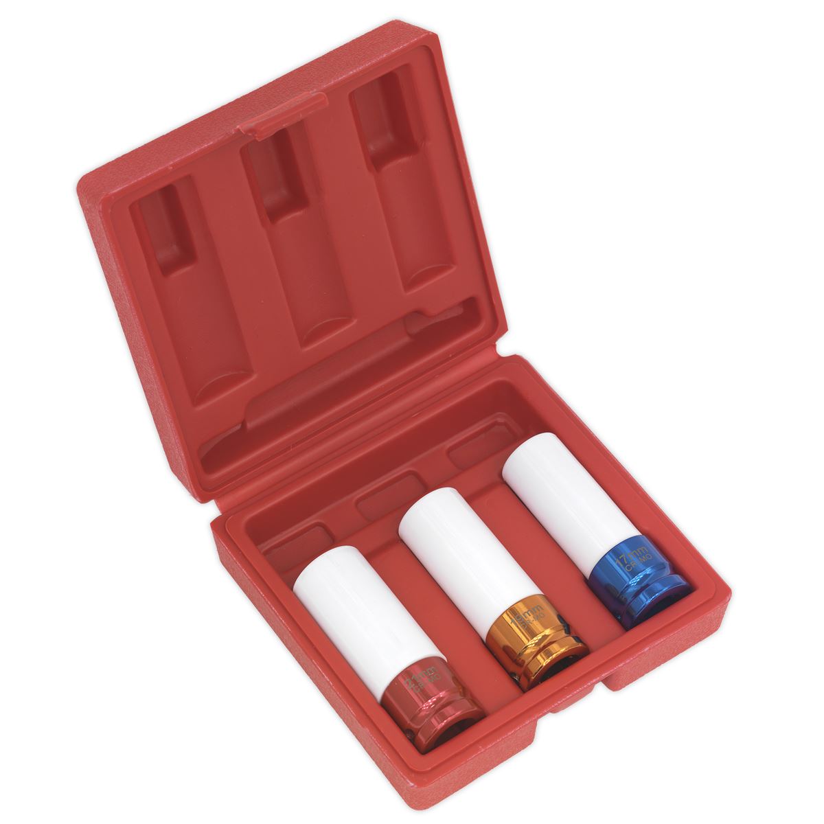 Sealey Alloy Wheel Impact Socket Set 3pc 1/2"Sq Drive SX031