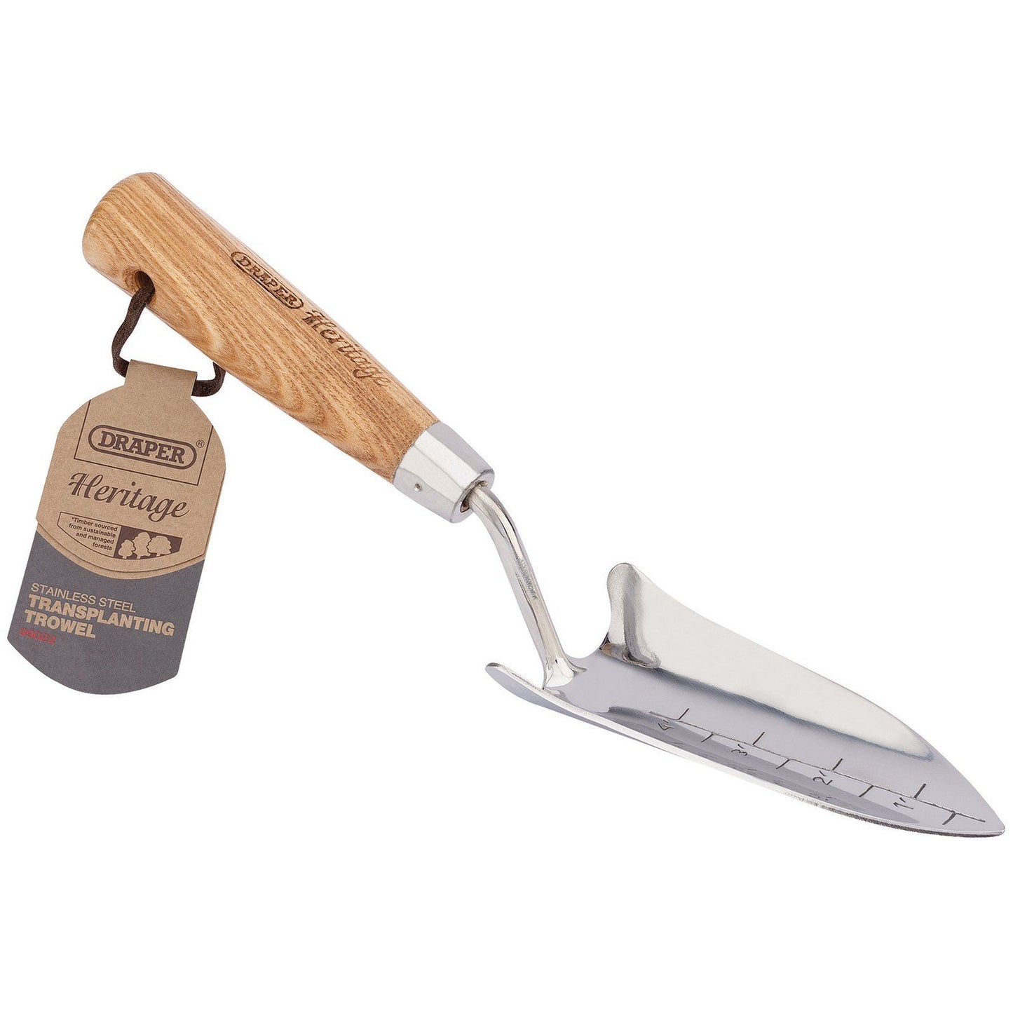 Draper Draper Heritage Stainless Steel Transplanting Trowel with Ash Handle - 99022