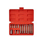 Amtech 15 Piece Hex Bit/Socket Set Long & Short Bits 4mm To 12mm In Storage Case - I8550