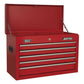 Sealey Topchest, Mid-Box & Rollcab 14 Drawer Stack - Red AP22STACK