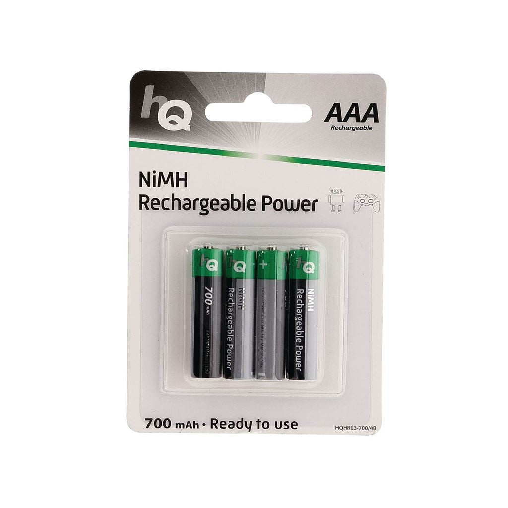 HQ Rechargeable NiMH AAA battery 700 mAh, 4-blister - BANM7HR034B