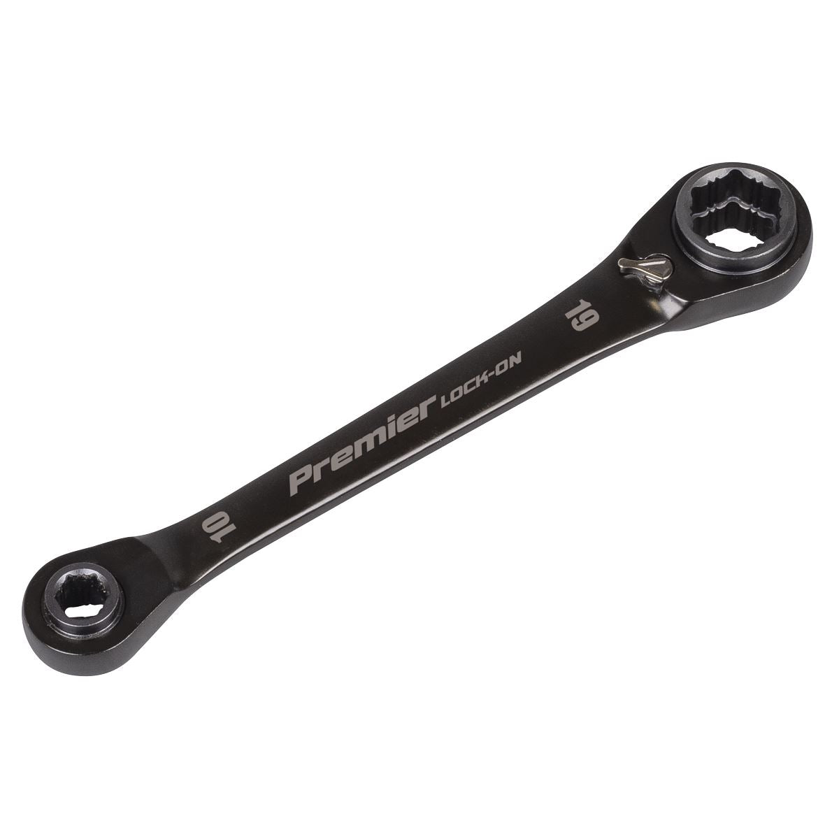 Sealey Premier Black 4-in-1 Reversible Lock-On� Ratchet Ring Spanner AK63923