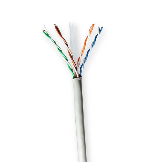 Nedis Network Cable Roll CAT6 Solid U/UTP CCA 100m Indoor Round PVC Grey