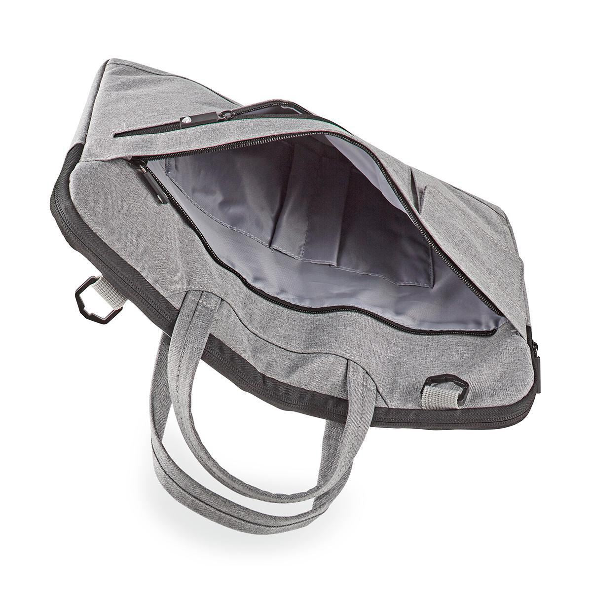 Nedis Notebook Bag Shoulder Strap 8 Storage Pockets 15" to 16" Grey - NBBG15150GY
