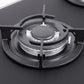 Baridi 70cm Gas Hob Matt Black with 5 Burners Cast Iron Supports & Auto Ignition