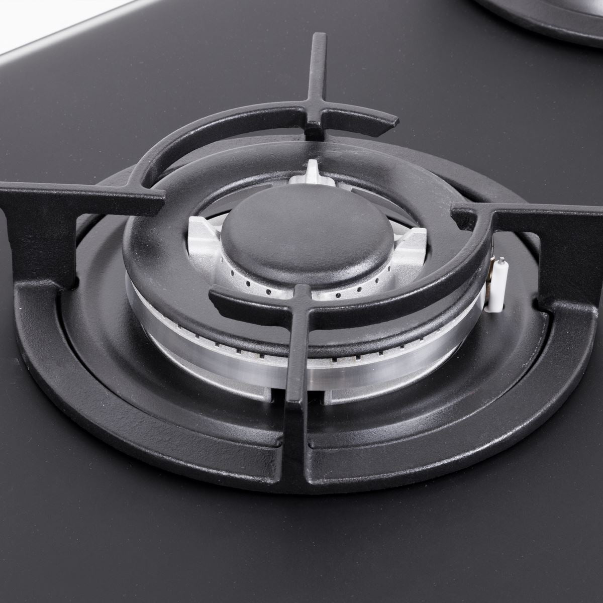 Baridi 70cm Gas Hob Matt Black with 5 Burners Cast Iron Supports & Auto Ignition