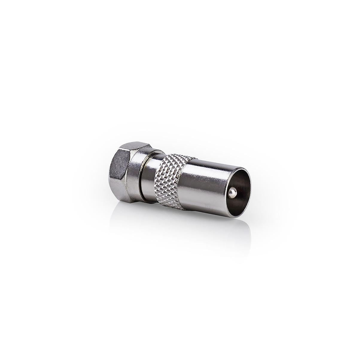 Nedis Satellite Antenna Adapter F Male to Coax Male 10 pieces Metal CSGP41953ME