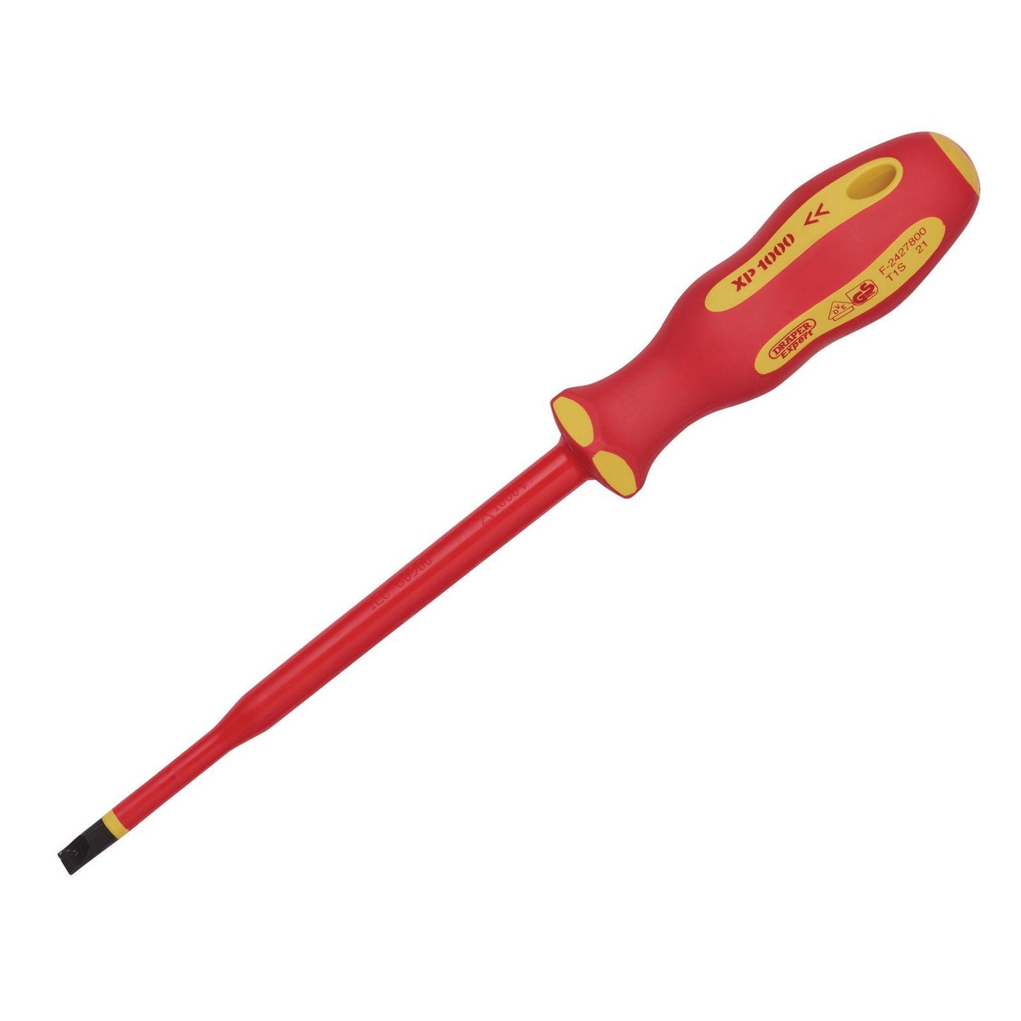 Draper 6.5mm X 150mm Ergo Plus Slimline Plain Slot Vde Screwdriver - 02162