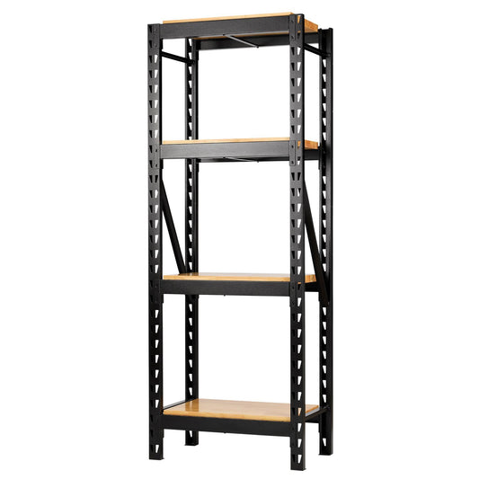 BUNKER 21 Piece Modular 4 Tier Racking with Hardwood Shelving, 750mm