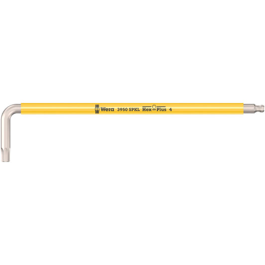 Wera 3950Spkl Multicolour Hex Key 4.0/137 Long Ballend Stainless 022664