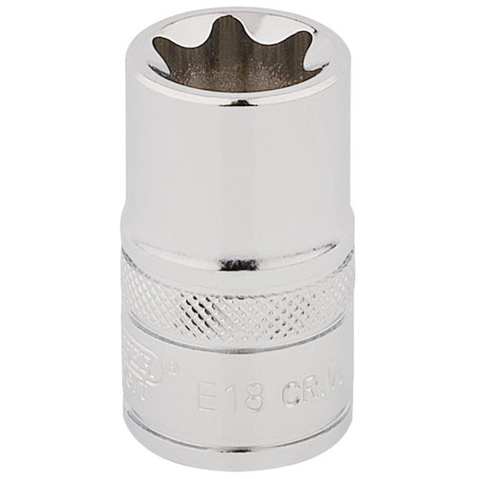 Draper Expert Quality 1/2" Square Drive TX-Star Socket - E18 Sq Dr Torx - 34340