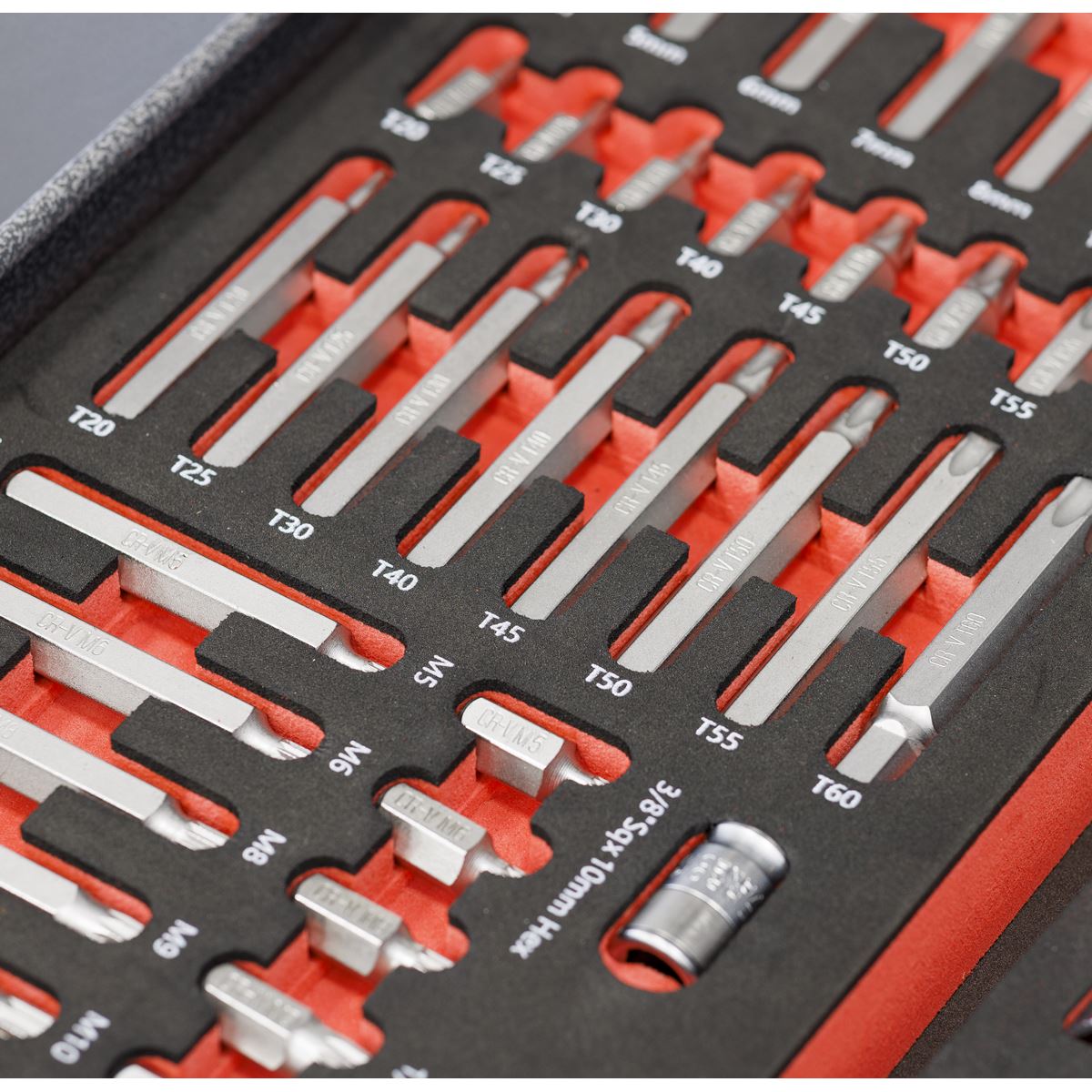 Sealey Premier TRX-Star*, Hex & Spline Bit Set with Tool Tray 44pc TBT60