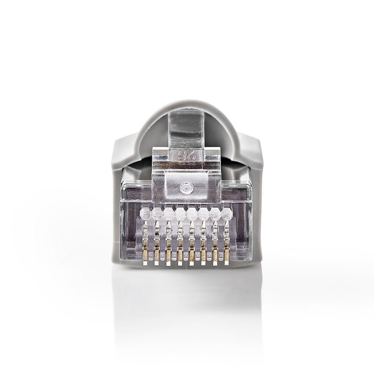 Nedis Network Connector Grey RJ45 8P8C Male to Free Strain Relief Boot 10 pieces - CCGB89350GY