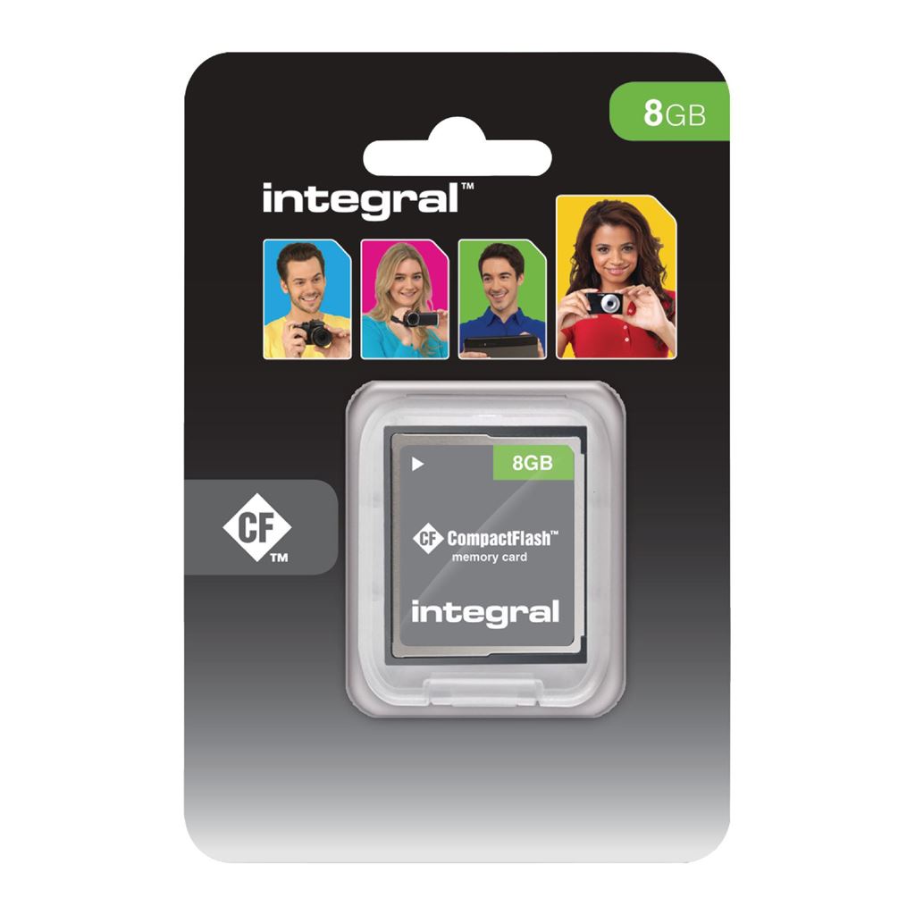 Integral CF (Compact Flash) Memory Card 8 GB - INCF8GV2