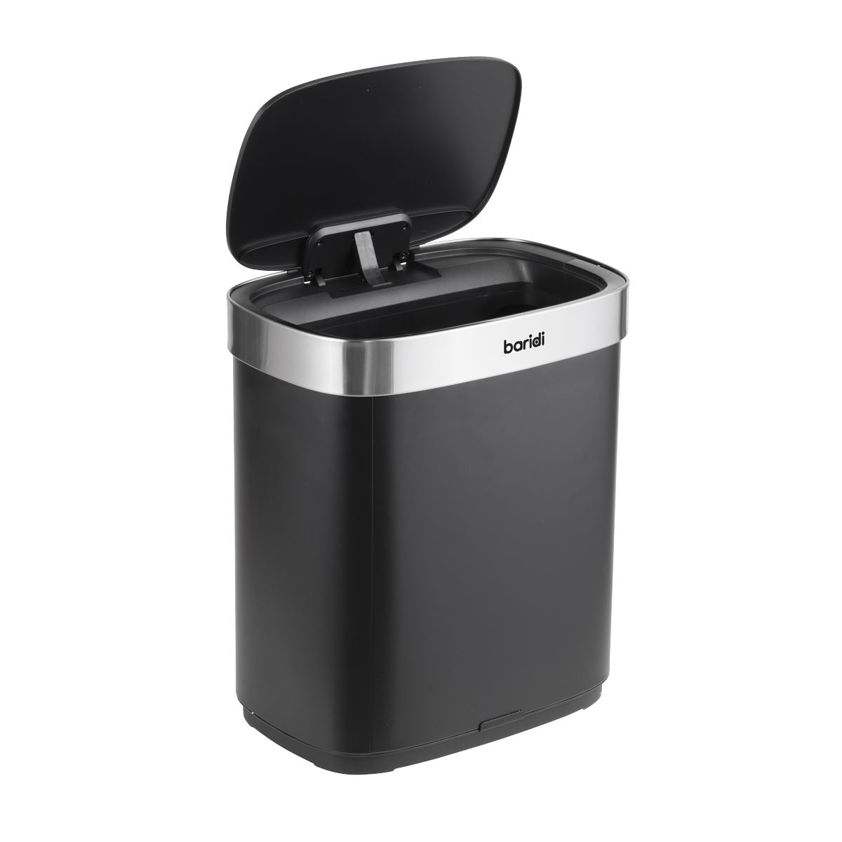 Baridi Sensor Bin 50L - Black/Stainless Steel DH281