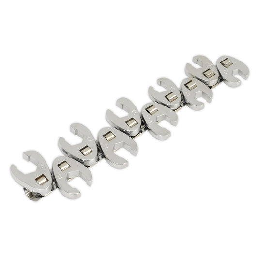Sealey Crow's Foot Wrench Set 10pc Flare Nut 3/8"Sq Drive Metric S0845