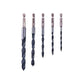 Amtech 5 Piece 1/4" Hex Shank 5 Piece Wood Drill Bit Set 4mm/5mm/6mm/8mm/10mm - F1735