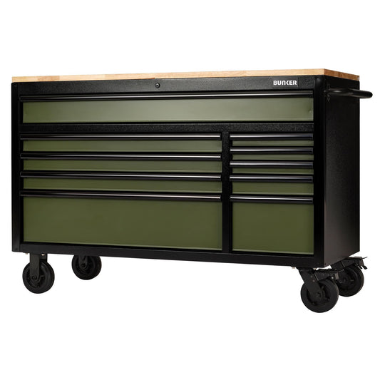 Draper 56"10 Drawer Trolley Green(Fsc B100-56GR/FSC
