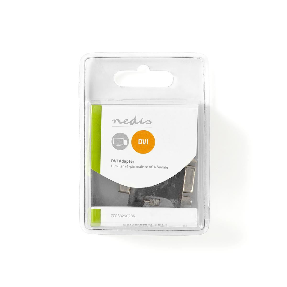 Nedis DVI to VGA Adapter DVI 24+1-Pin Male to VGA Female Black - CCGB32902BK