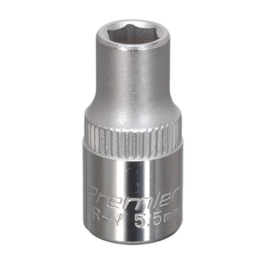 Sealey WallDrive Socket 5.5mm 1/4"Sq Drive S14055