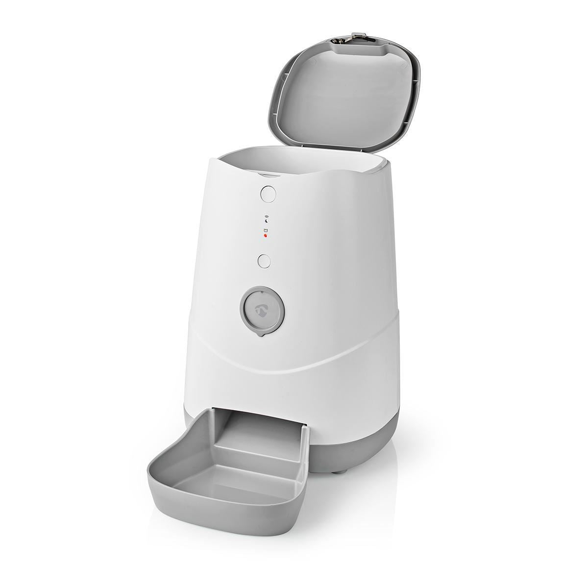 Nedis Wifi Smart Pet Food Dispenser 3.7Ltr Dry Food Store - WIFIPET10CWT