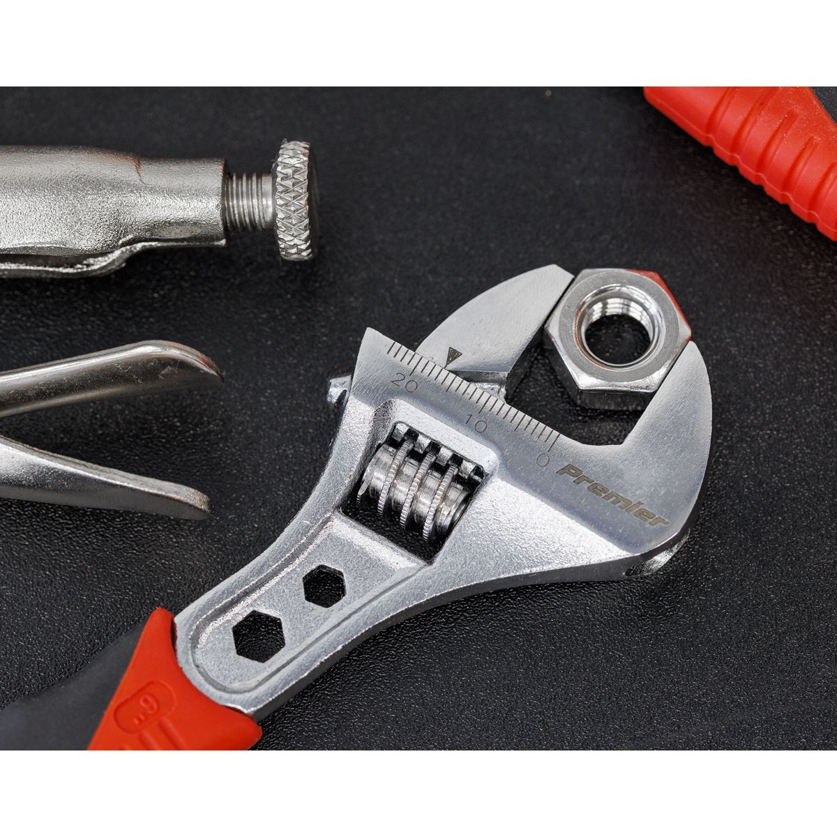 Sealey Premier Locking Pliers & Adjustable Wrench Set with Tool Tray 4pc TBT59