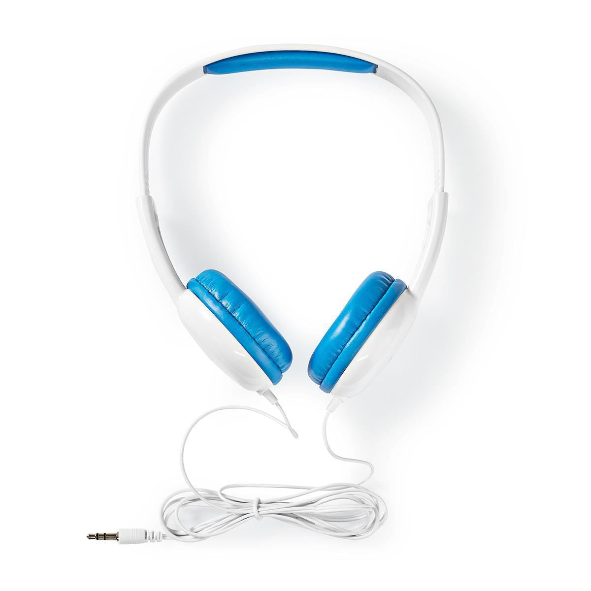 Nedis Wired Headphones 1.2 Round Cable On-ear Blue/White - HPWD4200BU